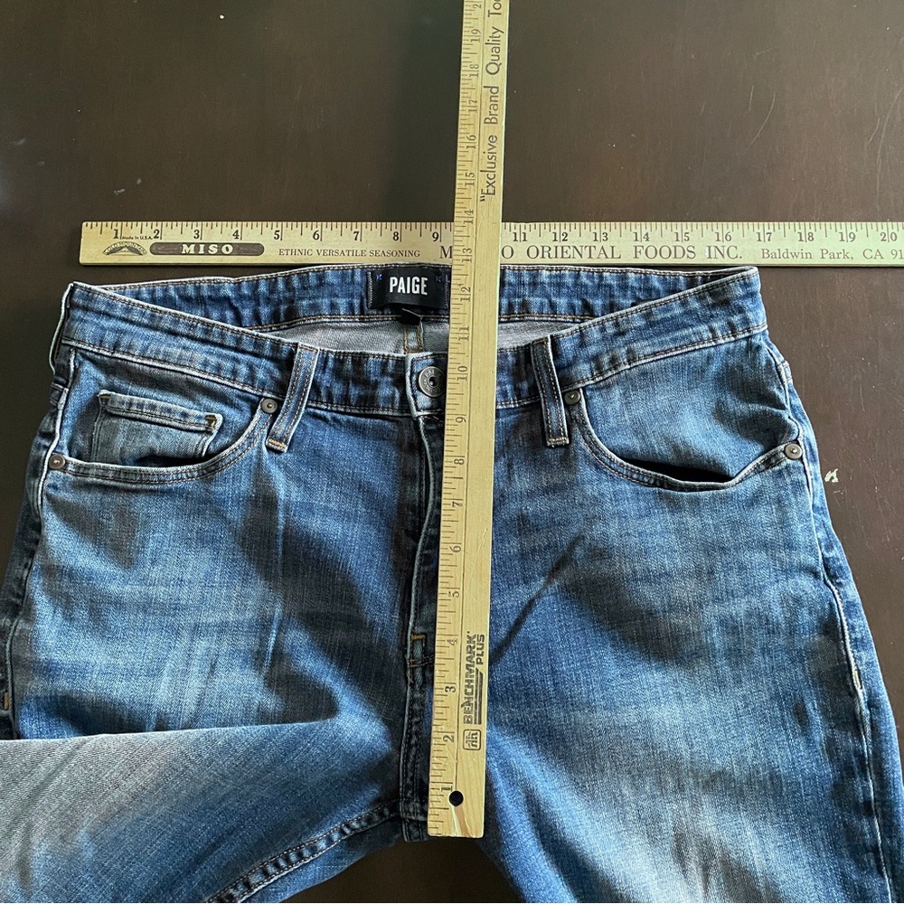 PAIGE Men's Federal Slim Straight Leg Jeans Vintage Eric Blue Made USA Classic - Picture 7 of 11